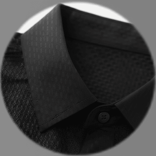 Detalhe da gola da polo